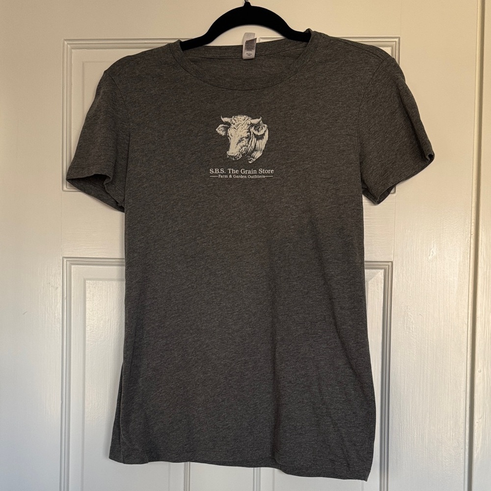 Women's Gray Graphic Short Sleeve Tee